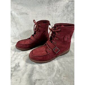 Polo Ralph Lauren boys 7 Burgundy leather ankle boots